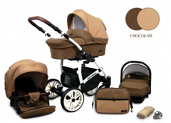 Kočárek Baby Lux Optimal White Chocolate 2019