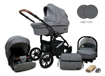 Kočárek Baby Lux Optimal Black Grey Flex 2019