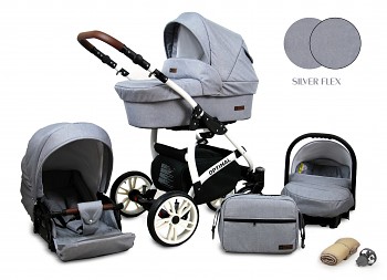 Kočárek Raf-Pol Optimal White 17 Silver Flex