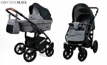Kočárek Baby Lux Optimal Black Grey Flex Black 2019