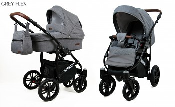 Kočárek Baby Lux Optimal Black Grey Flex 2019