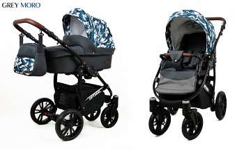 Kočárek Baby Lux Optimal Black Grey Moro 2019