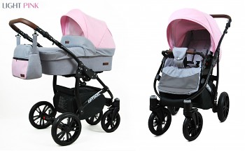 Kočárek Baby Lux Optimal Black Light Pink 2019