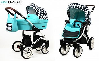Kočárek Raf-Pol Optimal White 12 Mint Diamond 2020