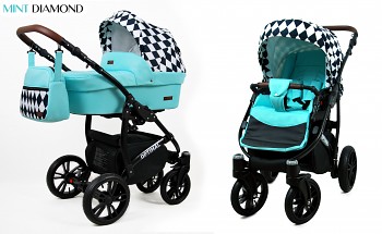 Kočárek Raf-Pol Optimal Black 12 Mint Diamond