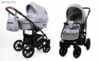 Kočárek Raf-Pol Optimal Black 17 Silver Flex 