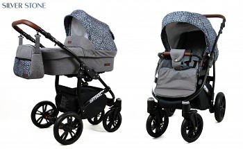 Kočárek Baby Lux Optimal Black Silver Stone 2019