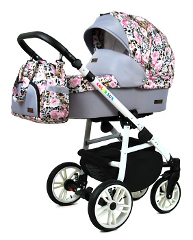 BabyLux Colorlux White Albion Roses On Leopard