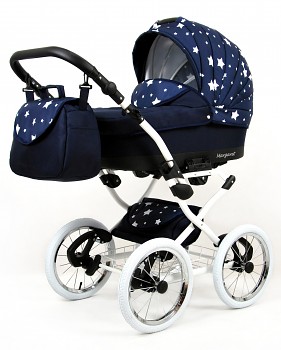 BabyLux Margaret White Navy Blue Star
