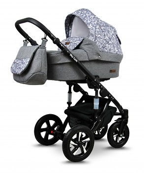 BabyLux Sky Lark Soft Alu Black Grey Animals